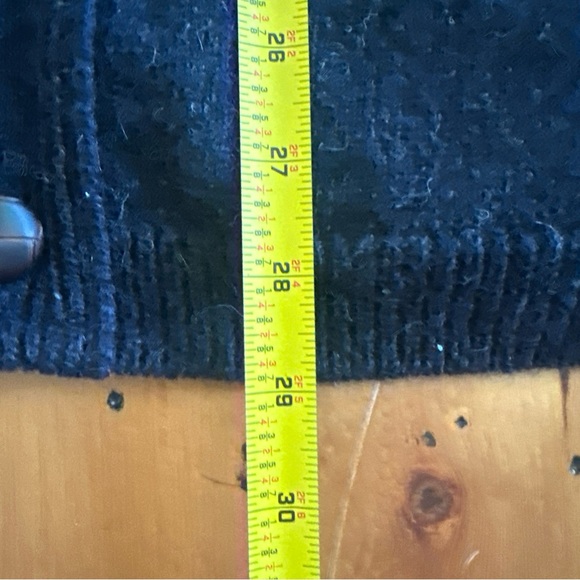 Vtg Eddie Bauer Men’s Size L Blue Wool Cardigan Sweater Elbow Patches U.S.A - Picture 7 of 8